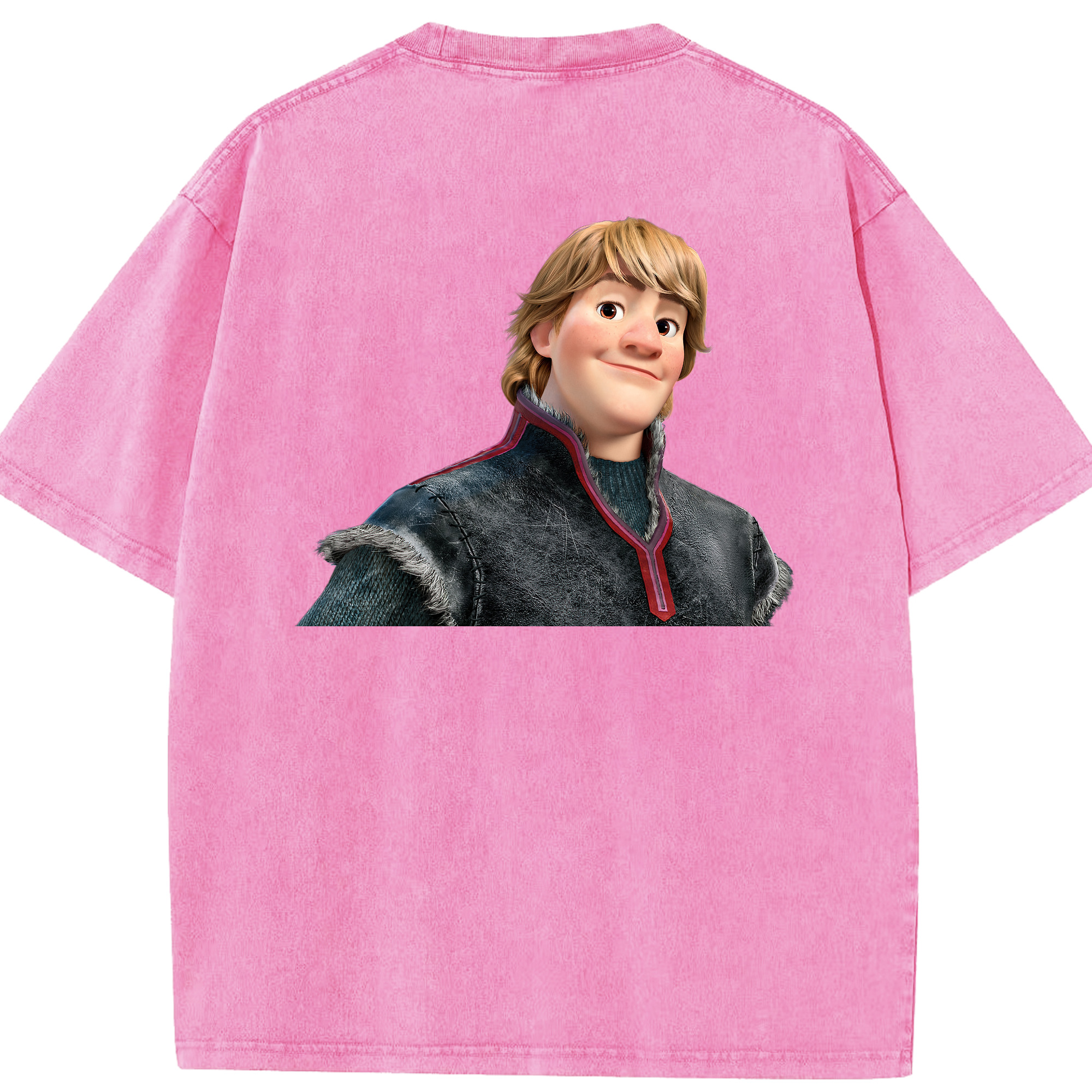 （画像用） アナと雪の女王 アンナ エルサ Frozen Anna Elsa 綿100% ヴィンテージ風 半袖Tシャツ（背面プリント）
